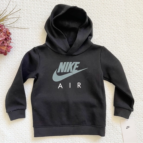 NWT Nike Toddler Black Hoodie Sweatshirt Size 24M - Picture 3 of 9
